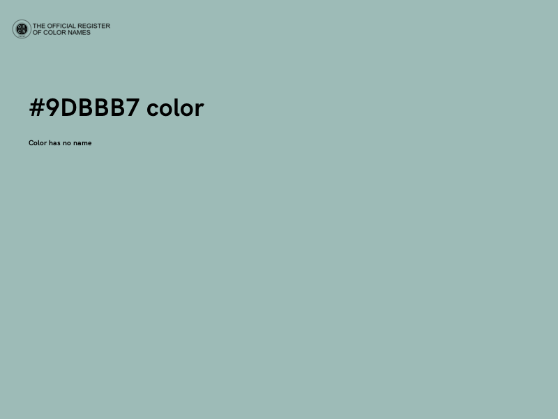 #9DBBB7 color image