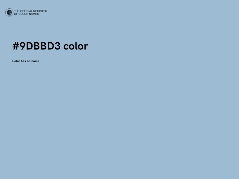 #9DBBD3 color image
