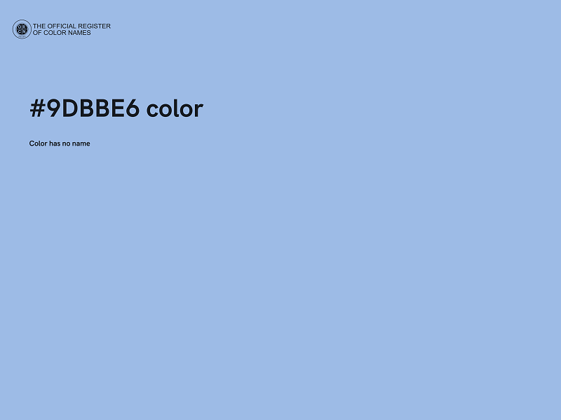 #9DBBE6 color image