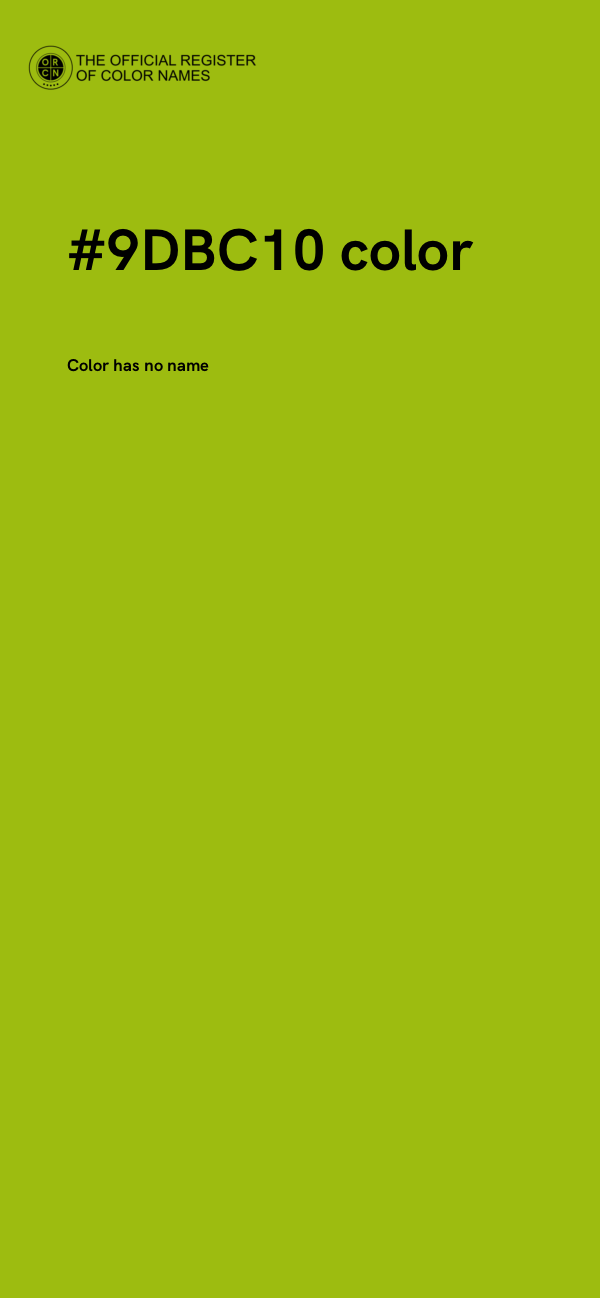 #9DBC10 color image