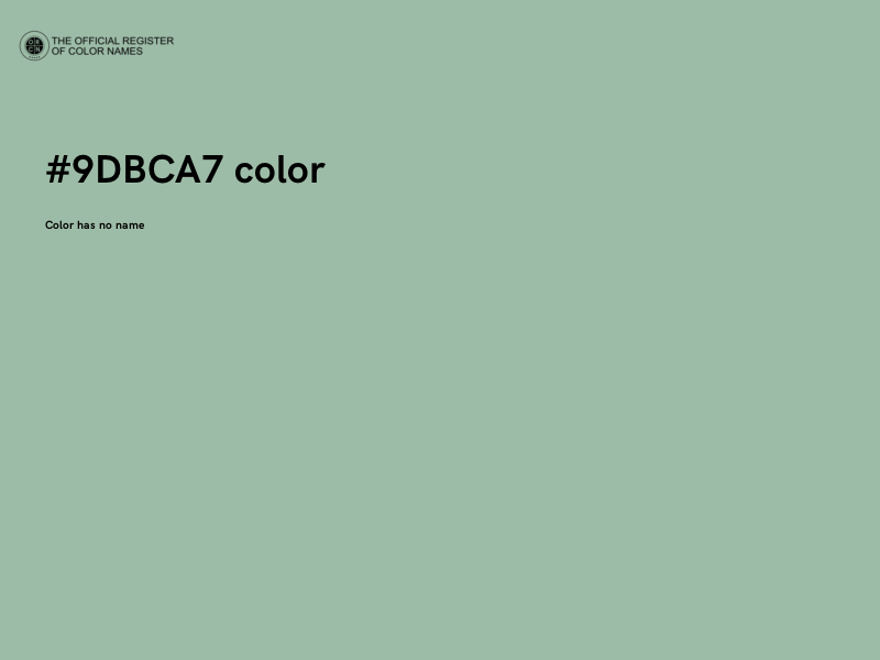 #9DBCA7 color image