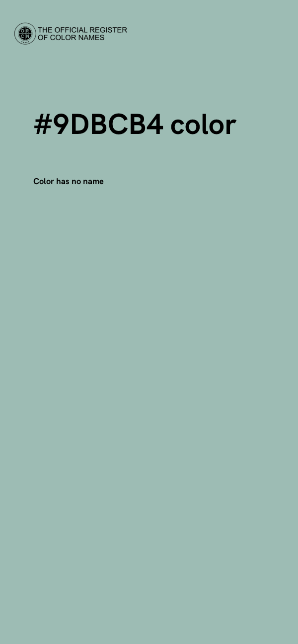 #9DBCB4 color image