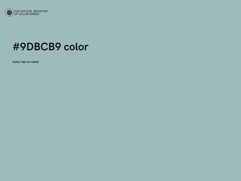 #9DBCB9 color image