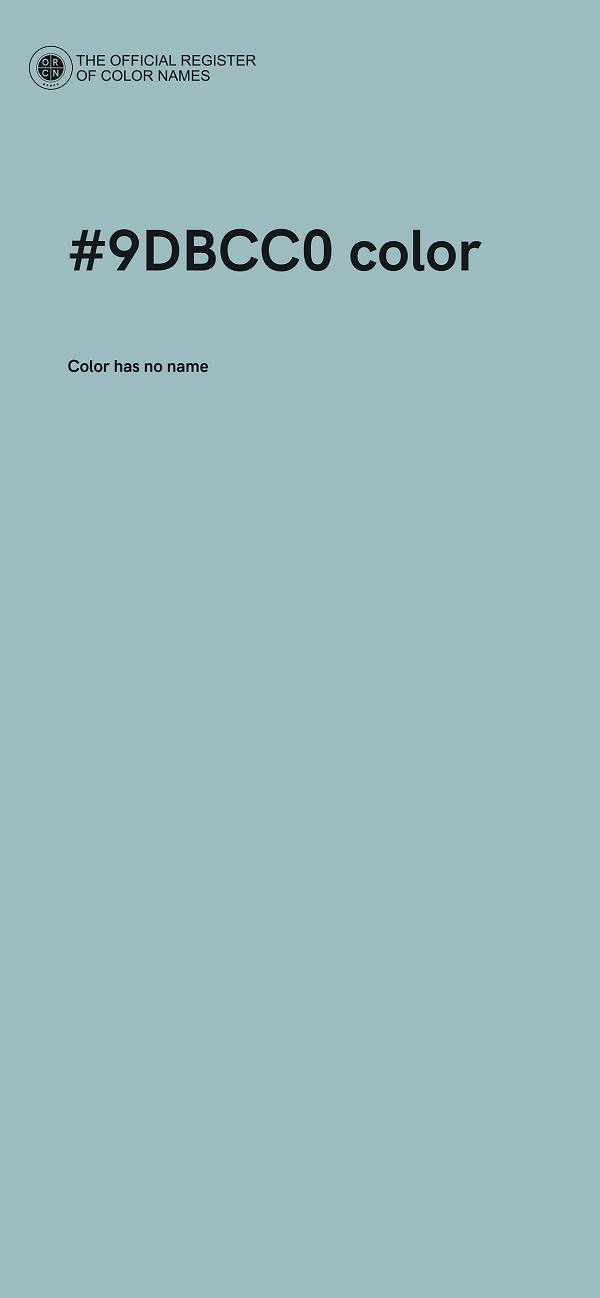 #9DBCC0 color image