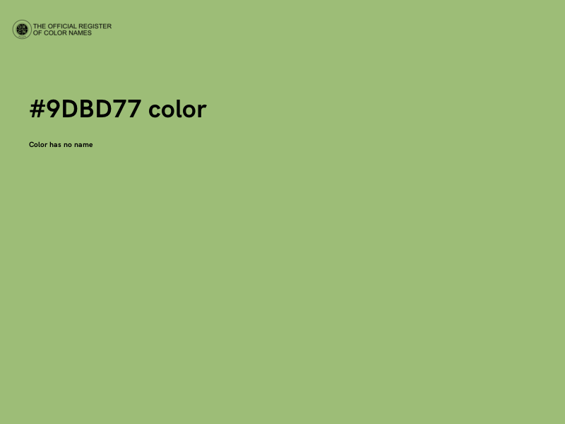 #9DBD77 color image