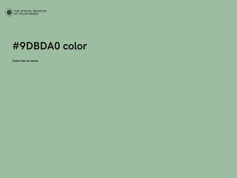 #9DBDA0 color image