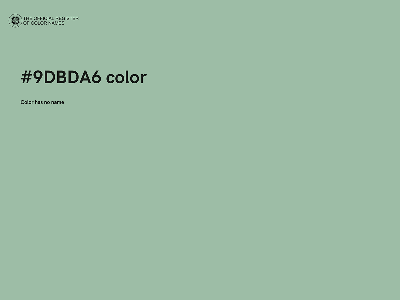 #9DBDA6 color image