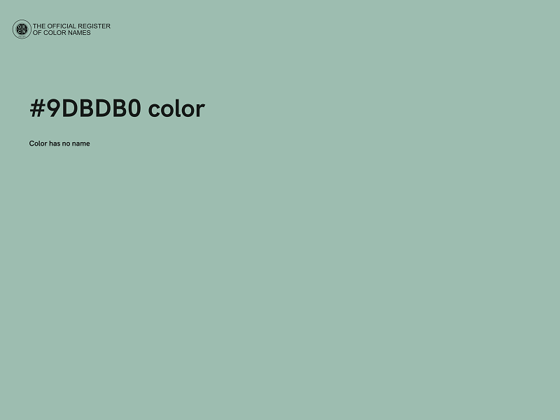 #9DBDB0 color image