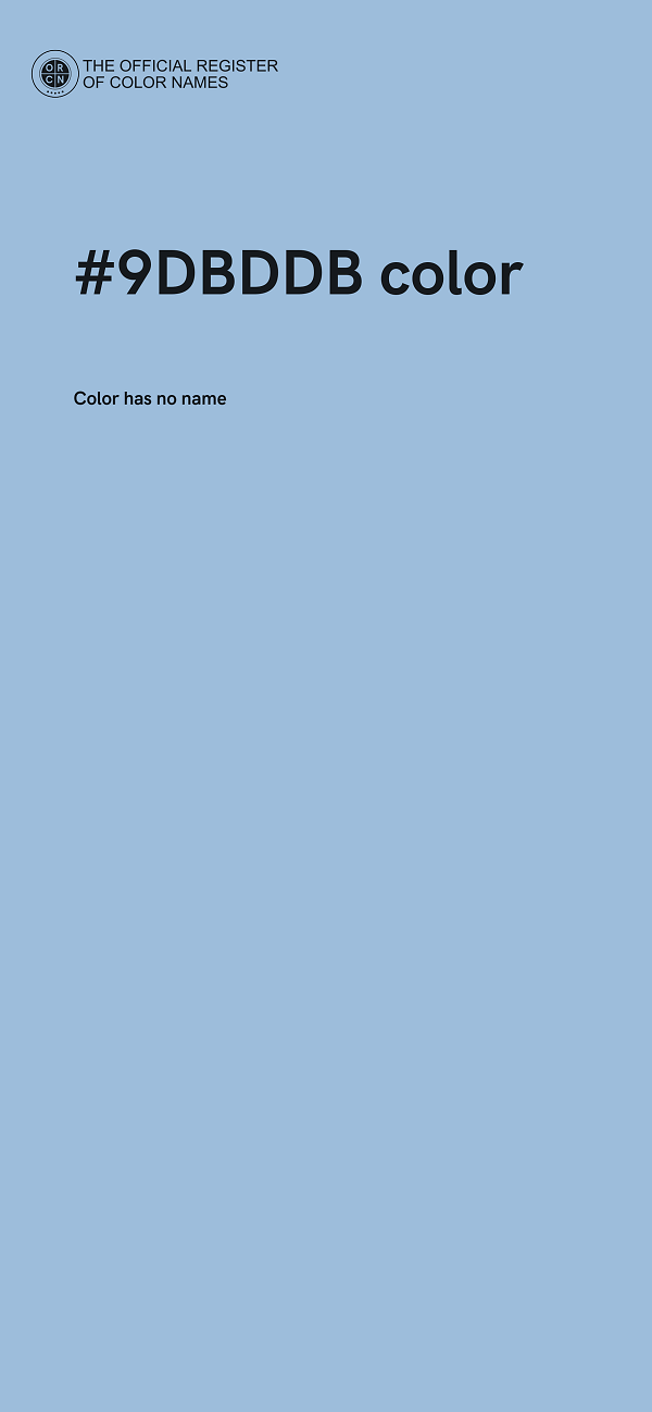 #9DBDDB color image