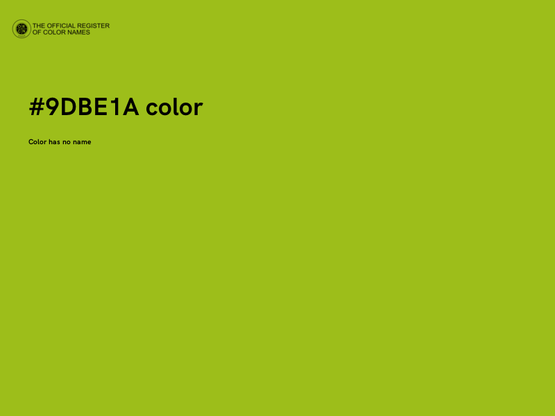 #9DBE1A color image