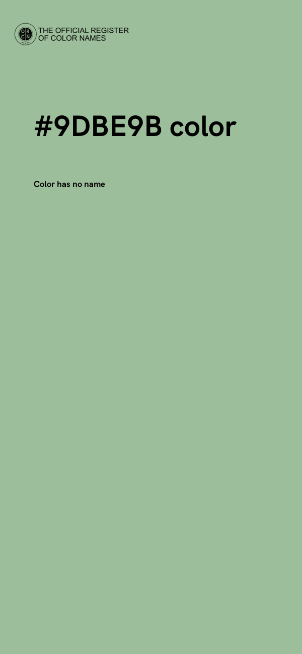 #9DBE9B color image