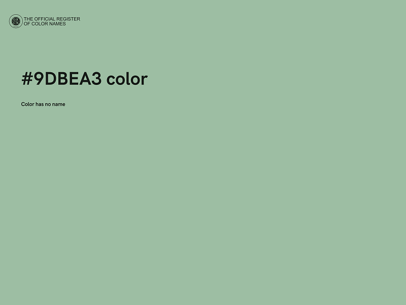 #9DBEA3 color image