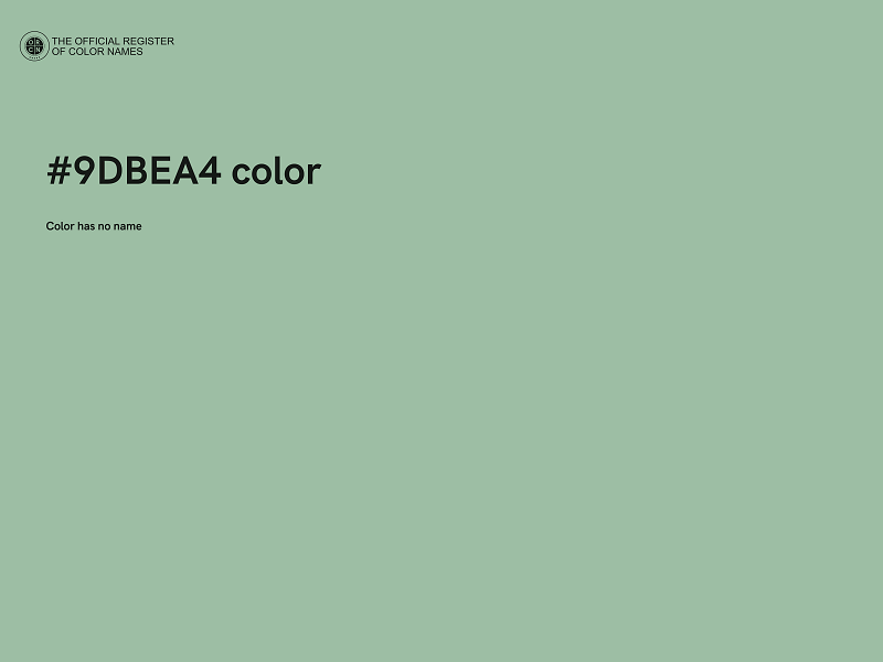 #9DBEA4 color image