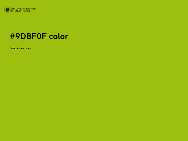 #9DBF0F color image
