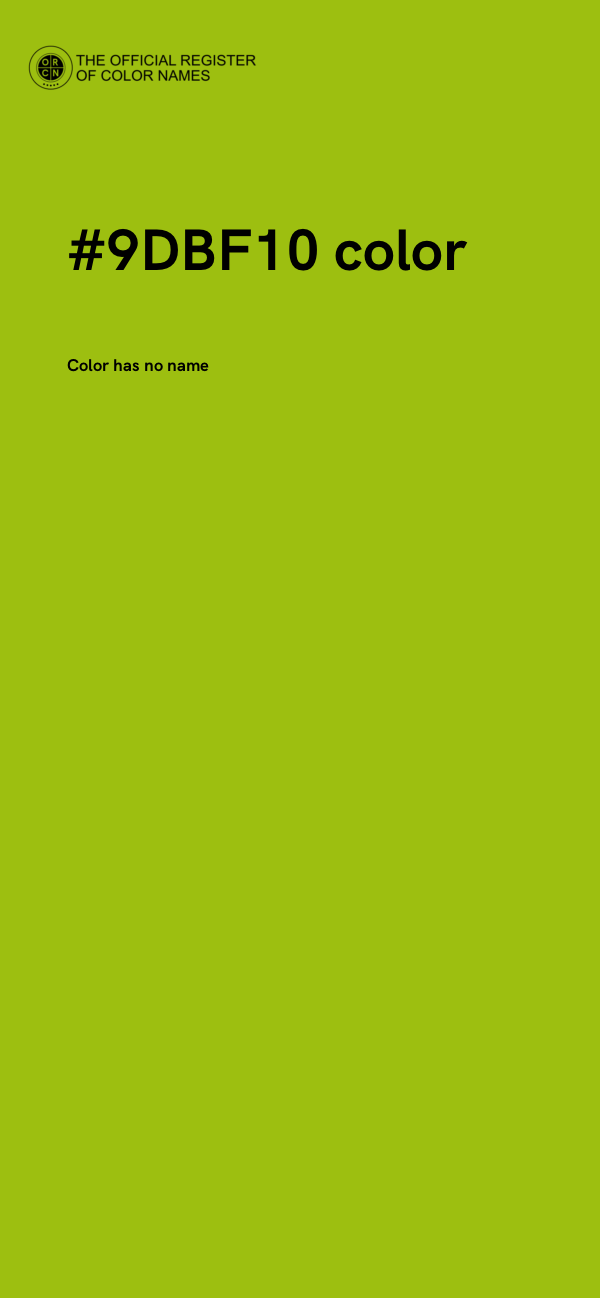 #9DBF10 color image