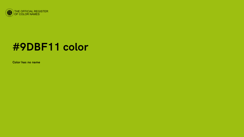 #9DBF11 color image