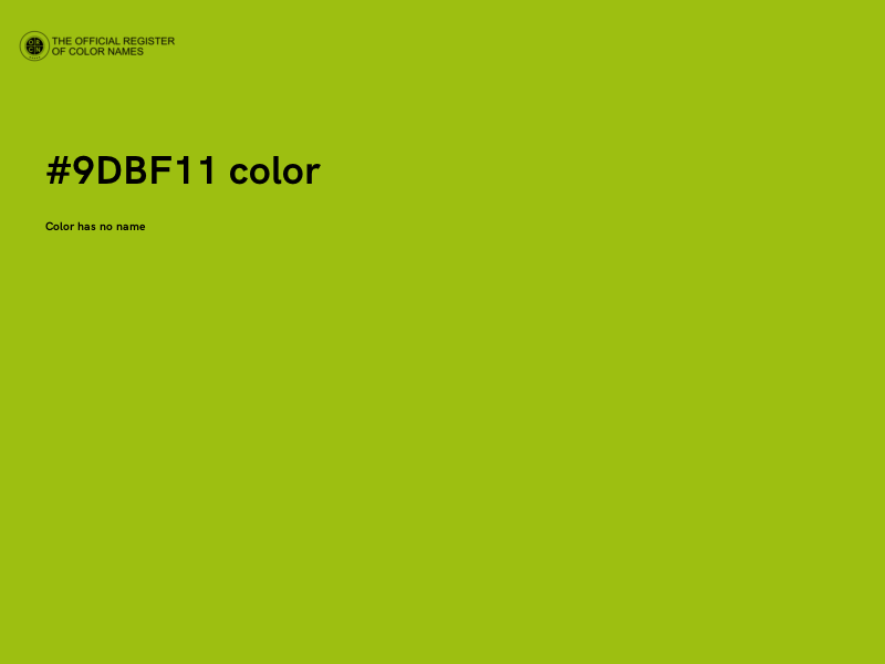 #9DBF11 color image