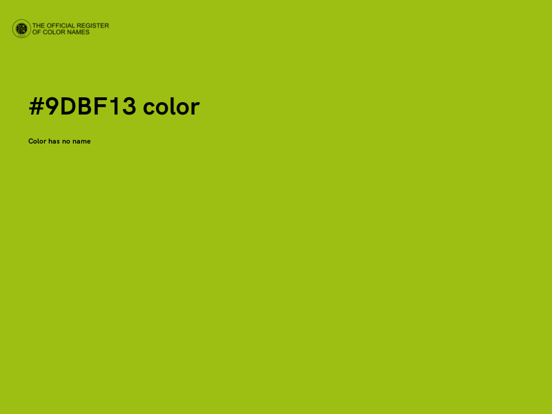 #9DBF13 color image