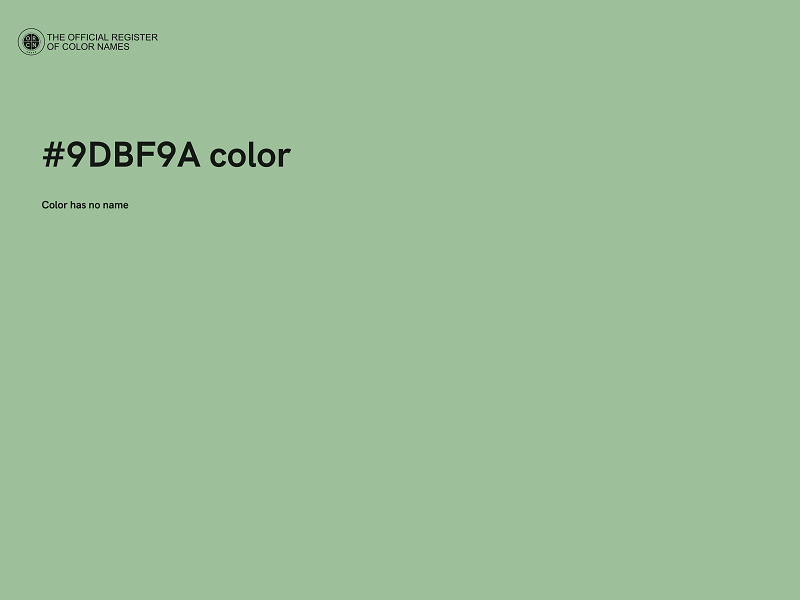 #9DBF9A color image