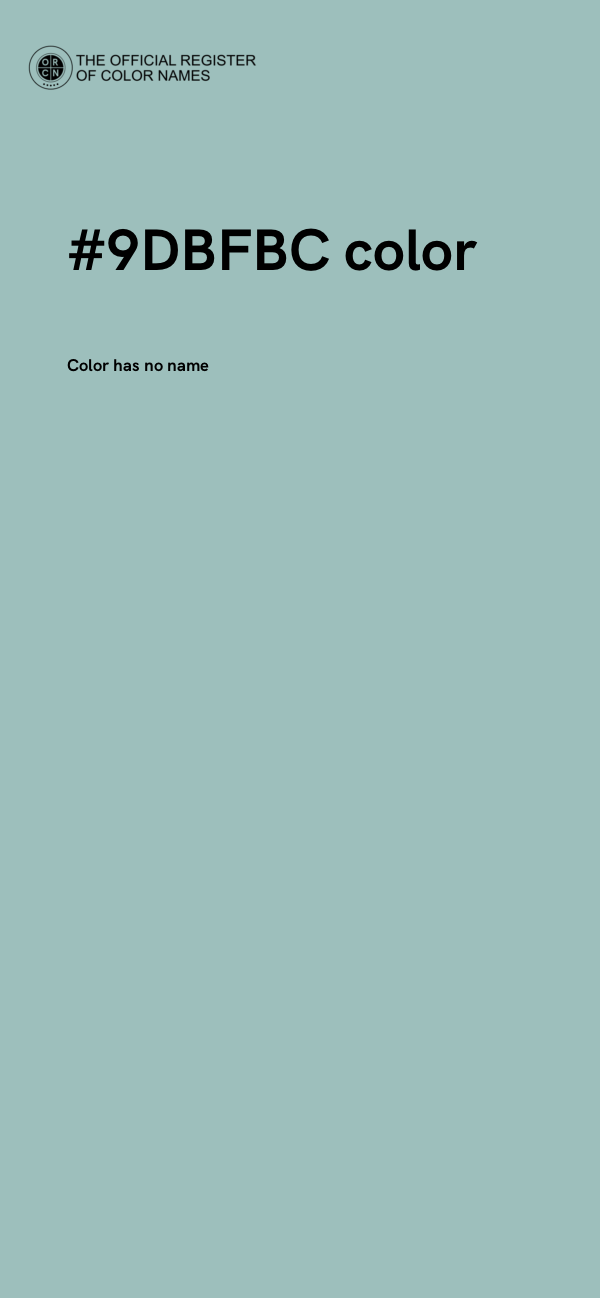 #9DBFBC color image