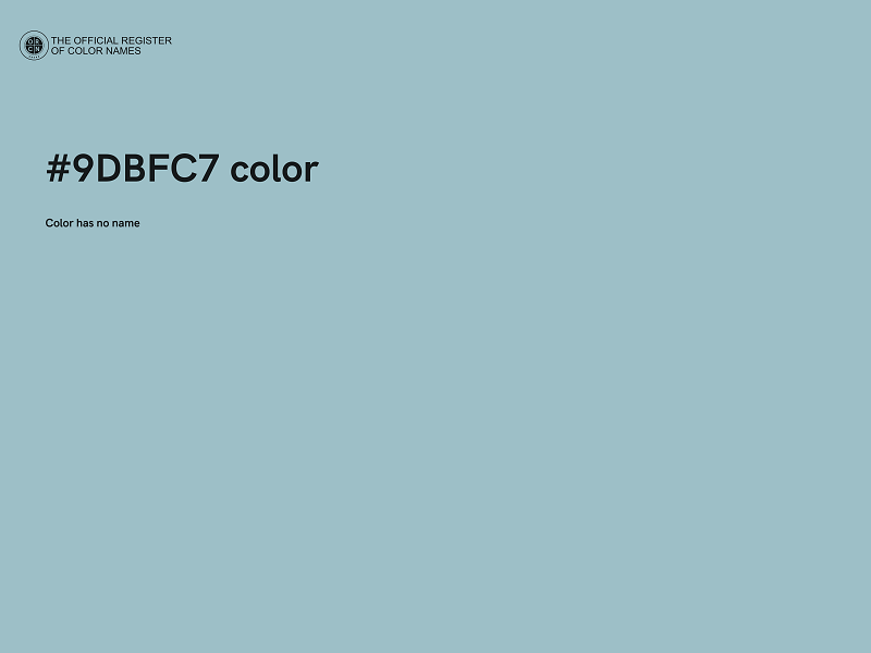 #9DBFC7 color image