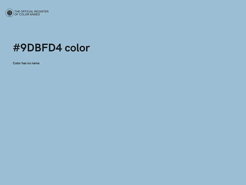 #9DBFD4 color image