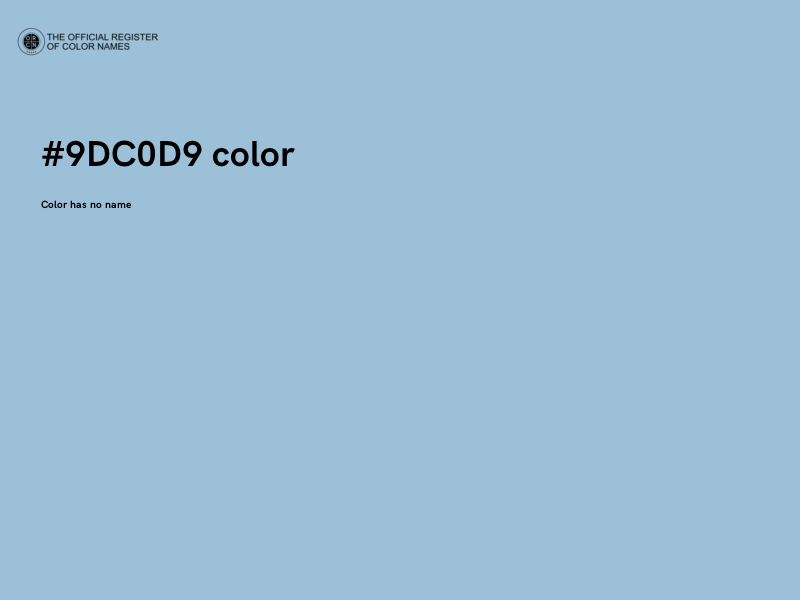#9DC0D9 color image