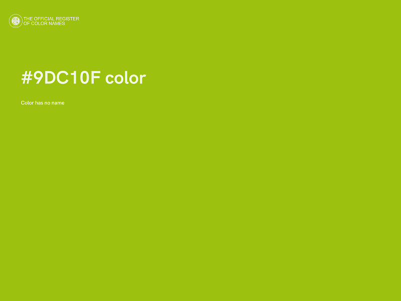 #9DC10F color image