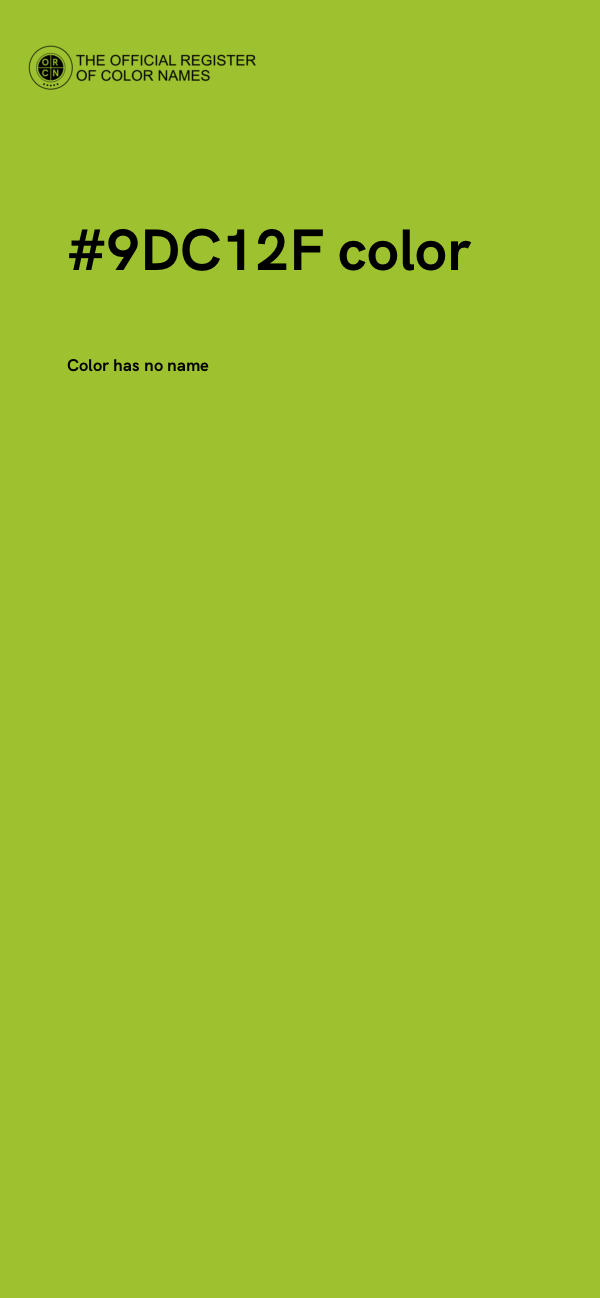 #9DC12F color image
