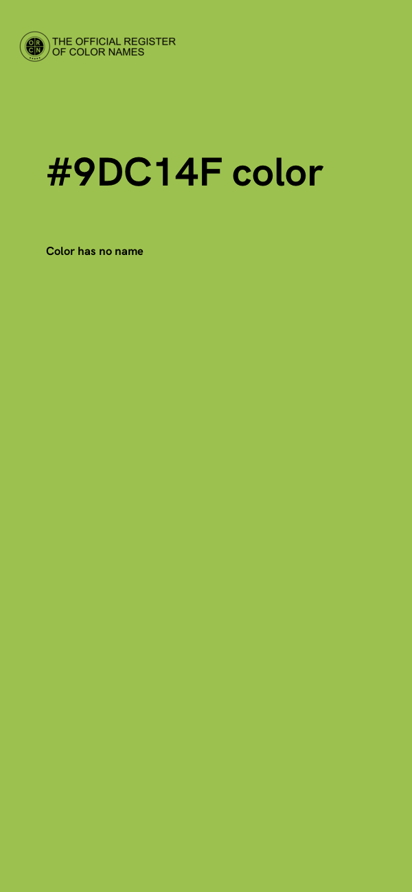 #9DC14F color image