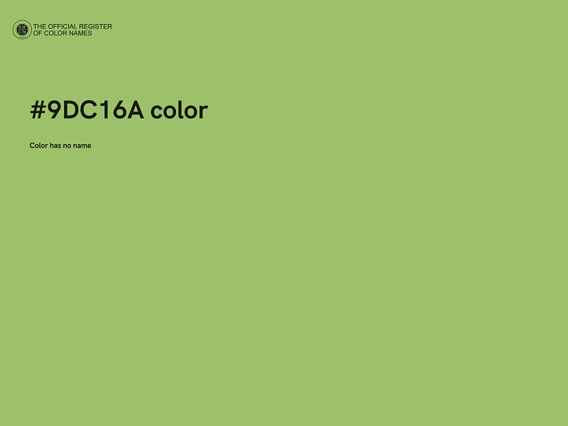 #9DC16A color image