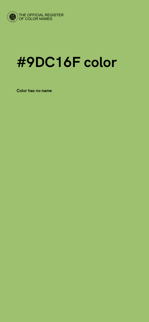 #9DC16F color image