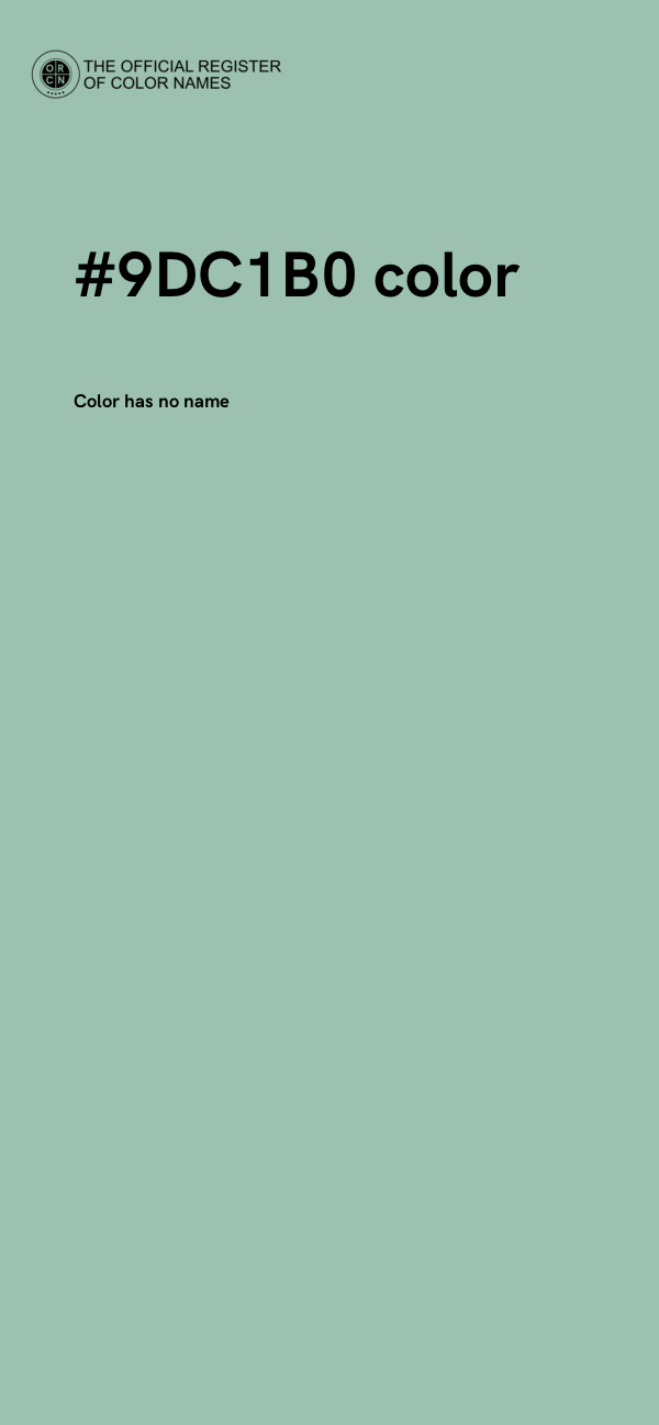 #9DC1B0 color image