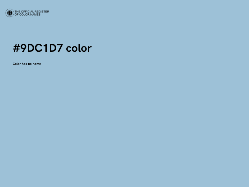 #9DC1D7 color image