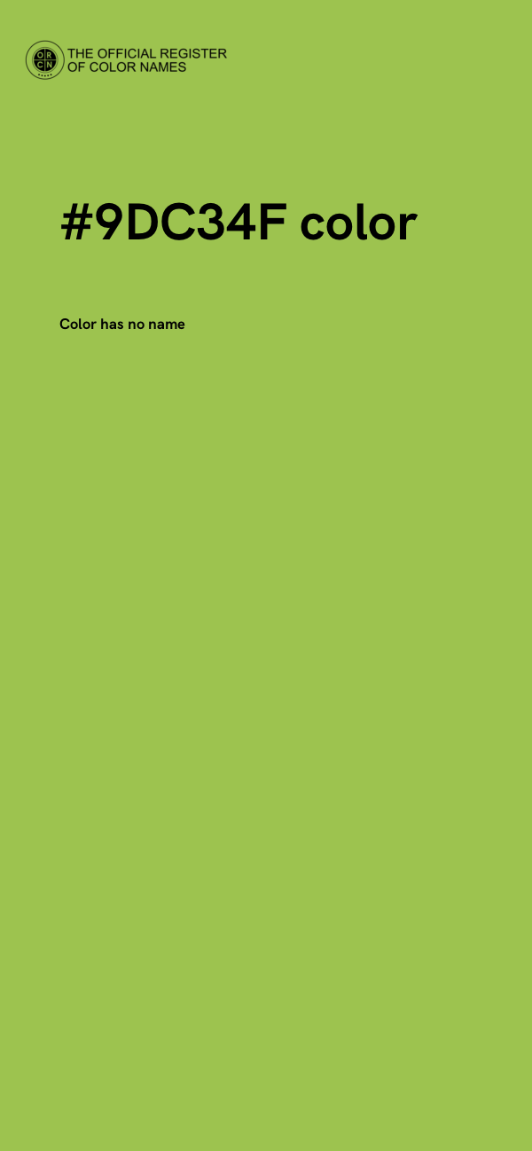 #9DC34F color image