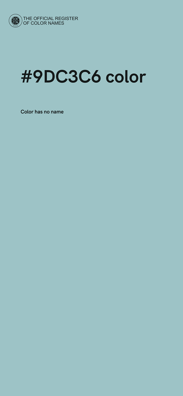#9DC3C6 color image