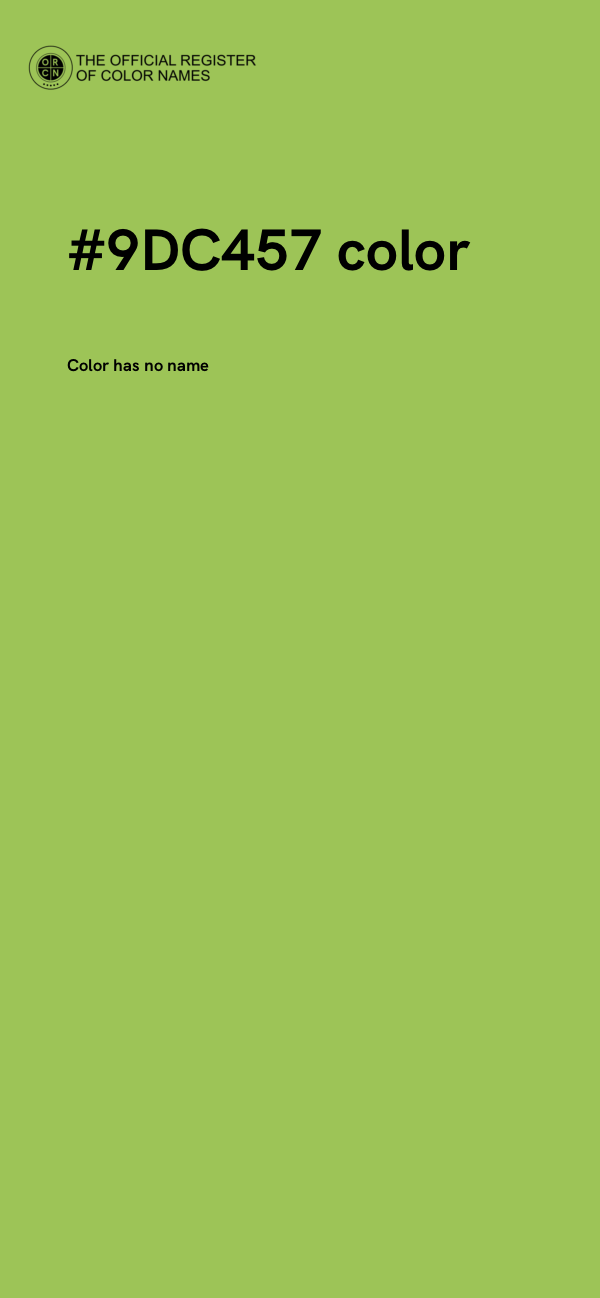 #9DC457 color image
