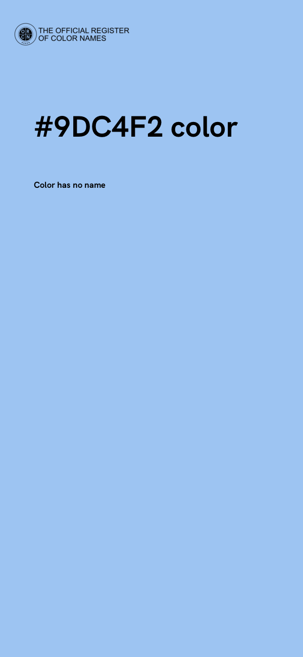 #9DC4F2 color image