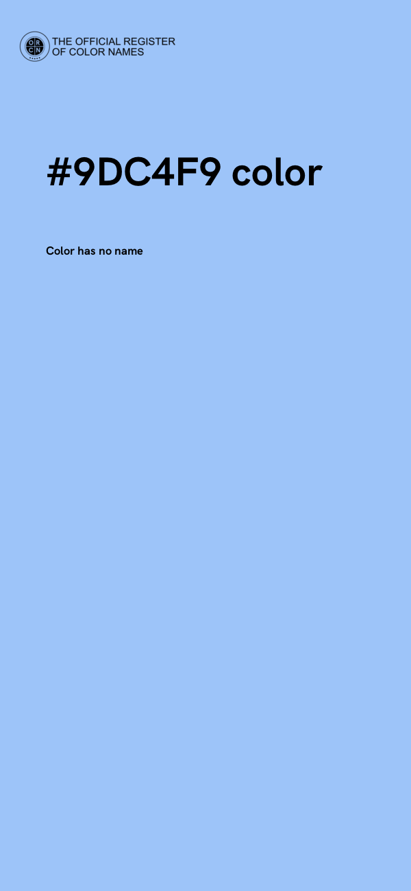 #9DC4F9 color image