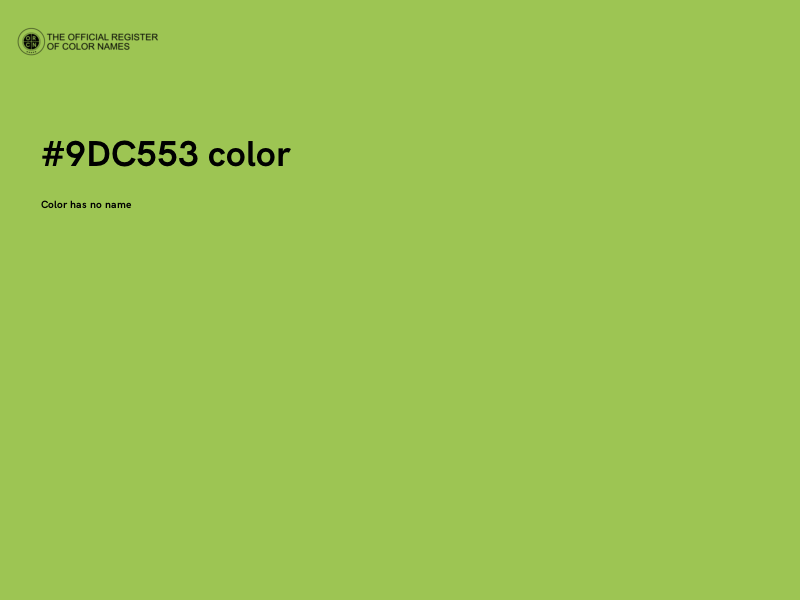 #9DC553 color image