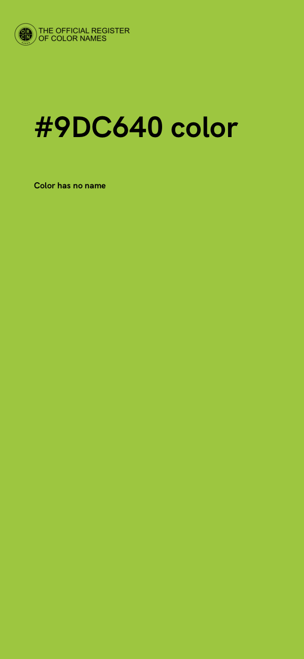 #9DC640 color image