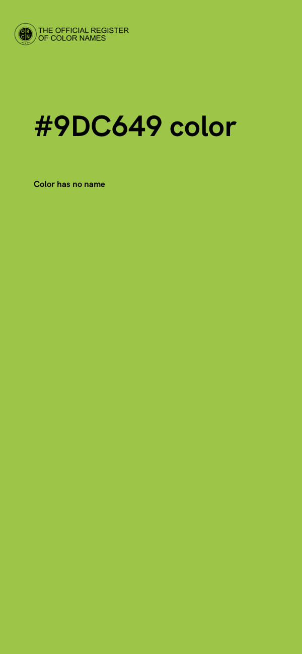 #9DC649 color image