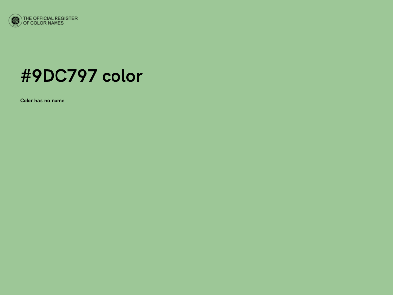 #9DC797 color image