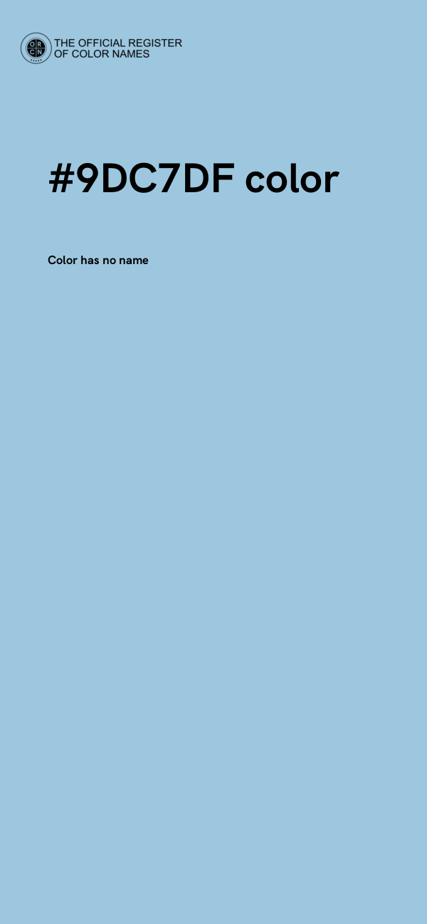 #9DC7DF color image