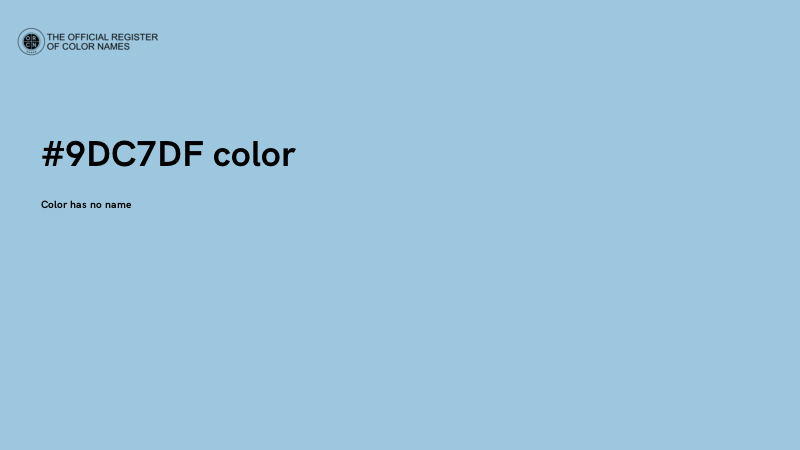 #9DC7DF color image