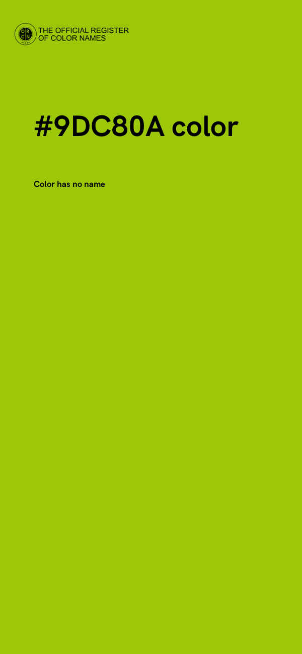 #9DC80A color image