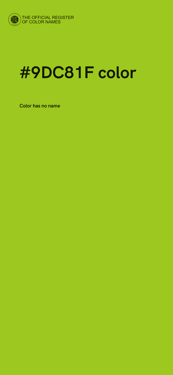 #9DC81F color image