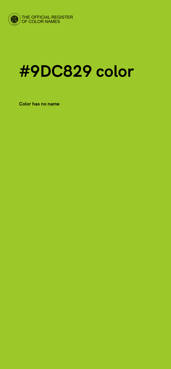 #9DC829 color image
