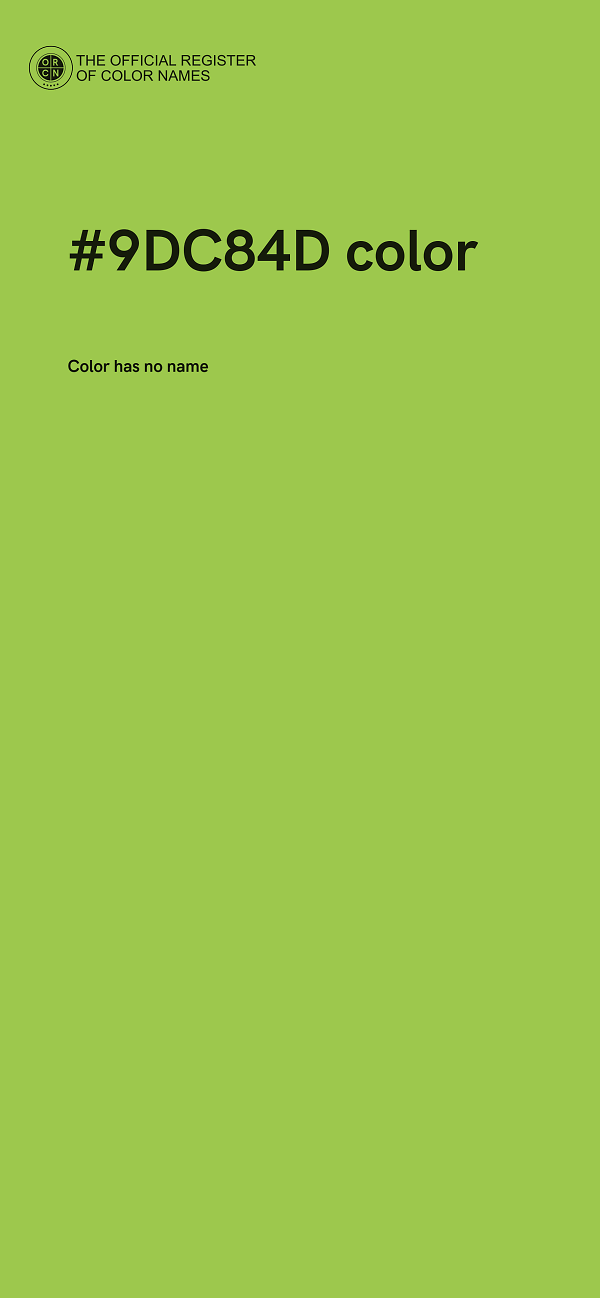 #9DC84D color image