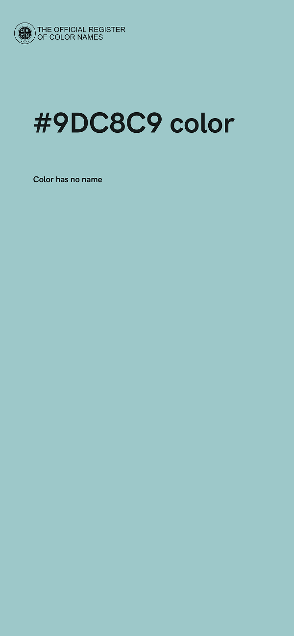 #9DC8C9 color image
